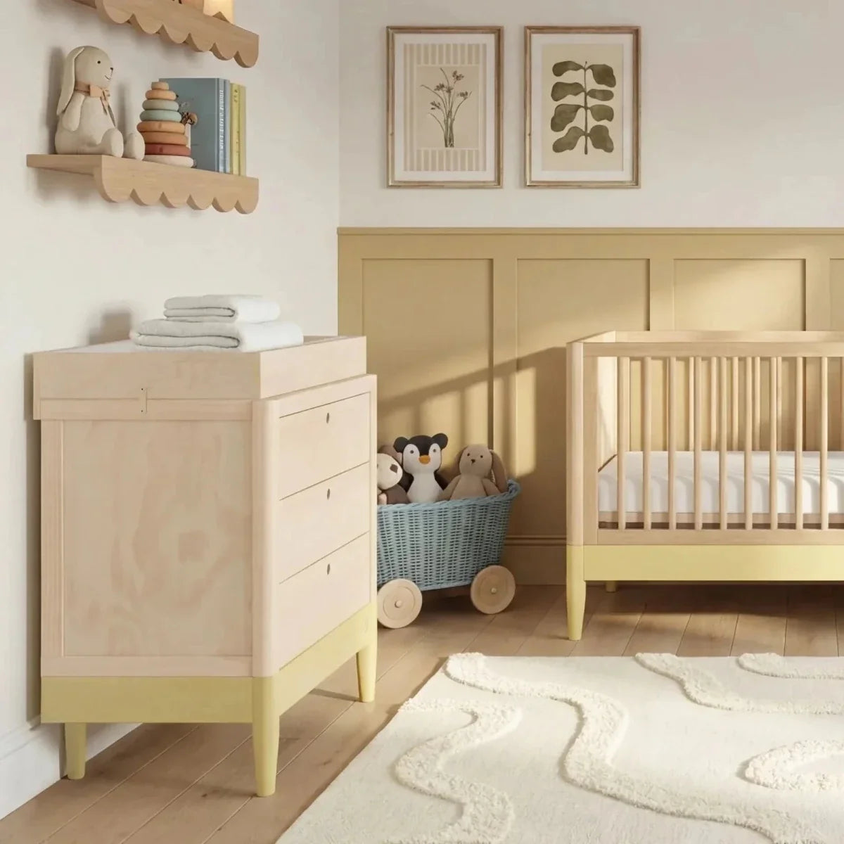 Gaia Baby Eos 2 Piece Room Set - Primrose Yellow/Natural Ash