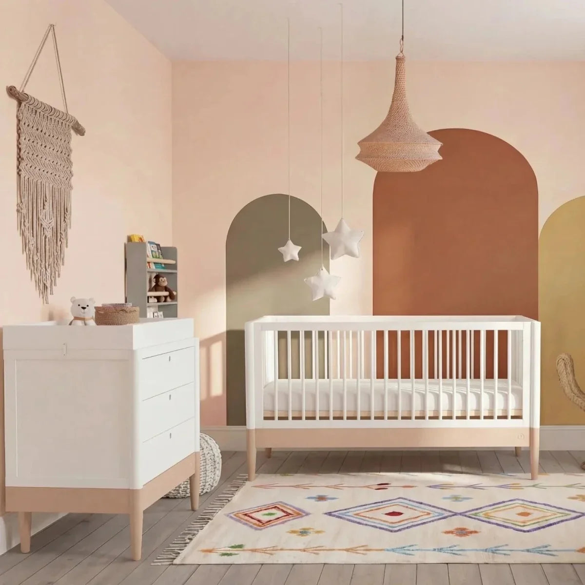 Gaia Baby Eos 2 Piece Room Set - Powder Blush/White
