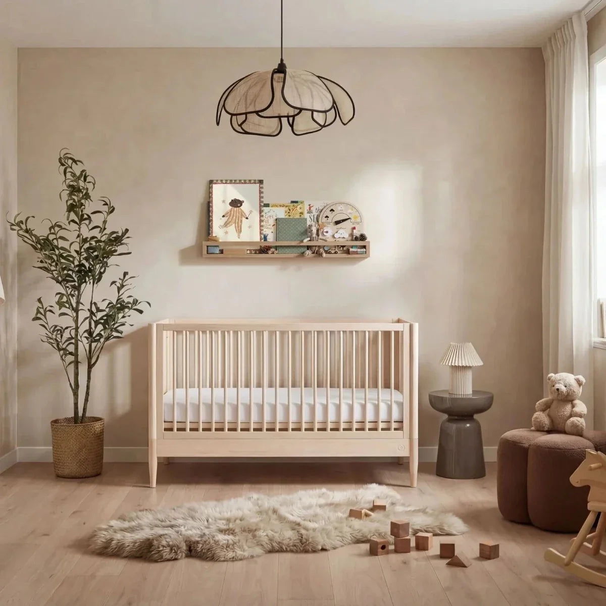Gaia Baby Eos Nursery Cot Bed - All Natural Ash