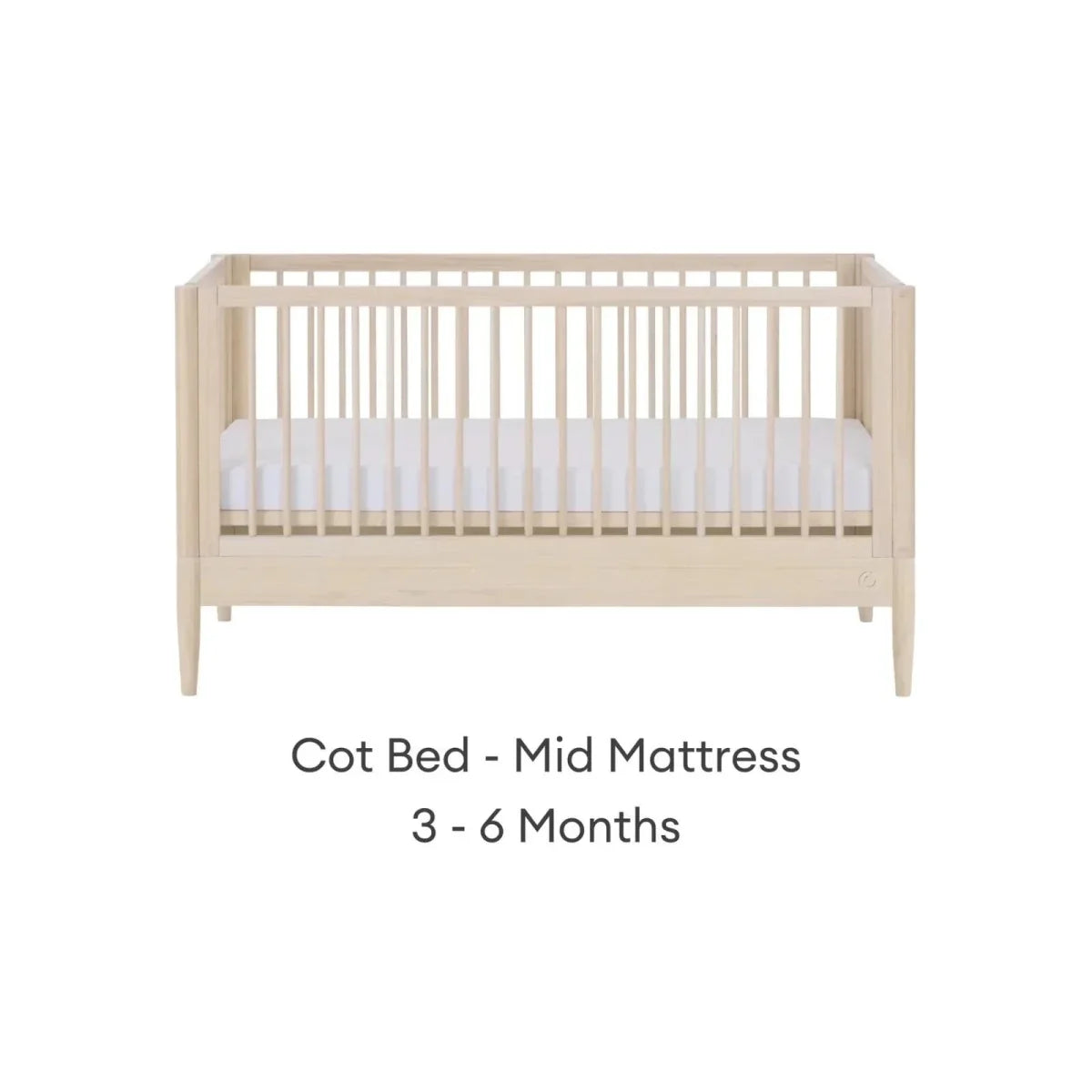 Gaia Baby Eos Nursery Cot Bed - All Natural Ash