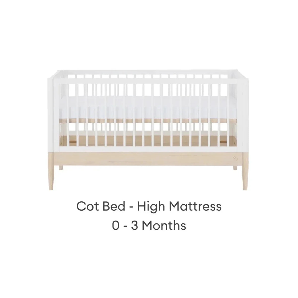 Gaia Baby Eos Nursery Cot Bed - Natural Ash/White