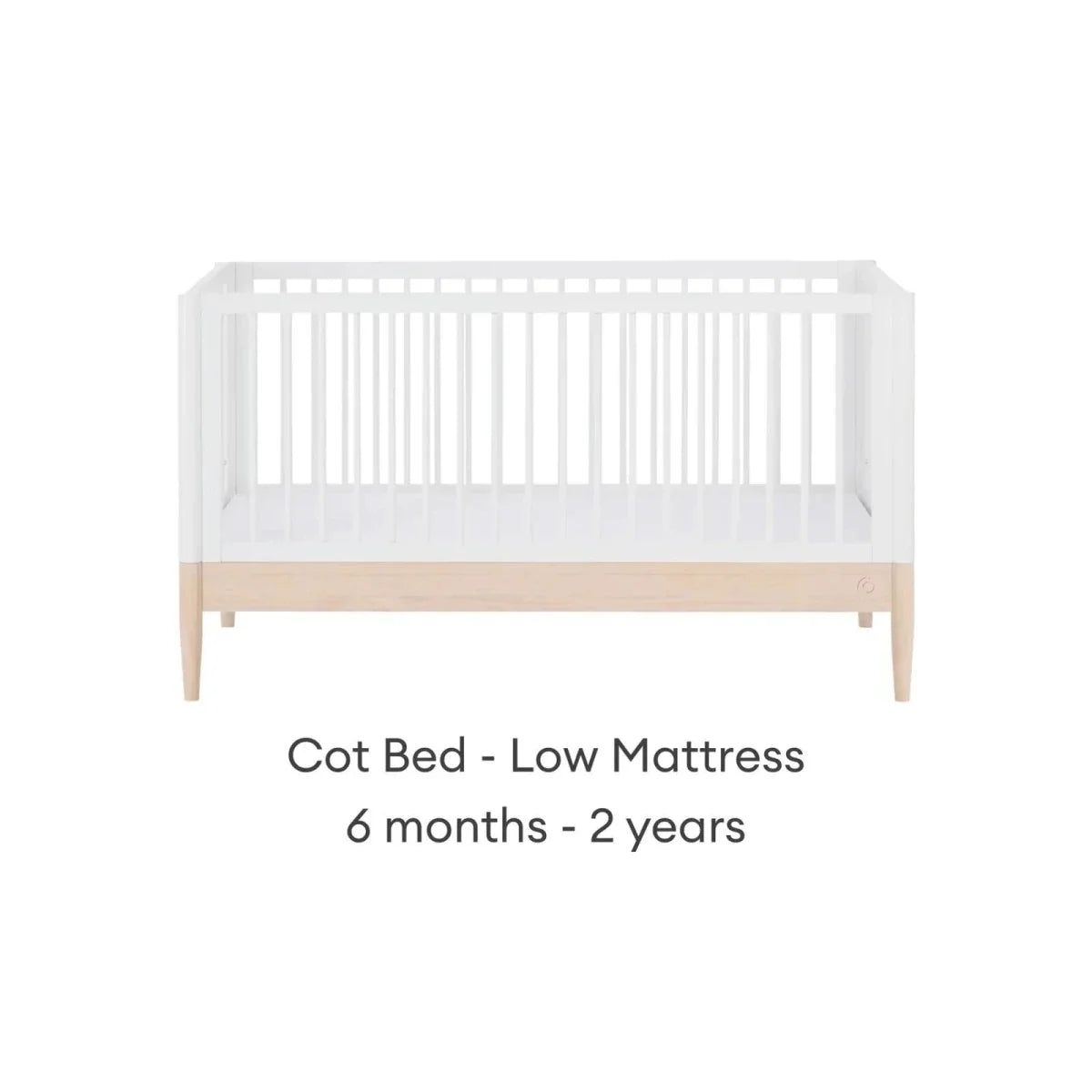 Gaia Baby Eos Nursery Cot Bed - Natural Ash/White