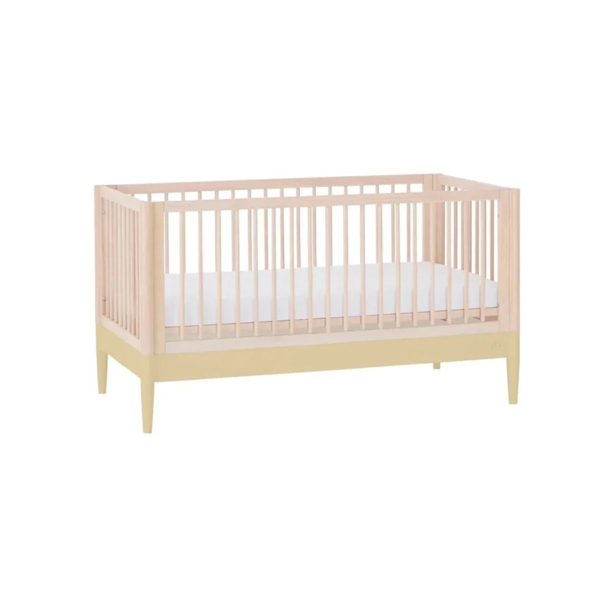 Gaia Baby Eos Nursery Cot Bed - Primrose Yellow/Natural Ash