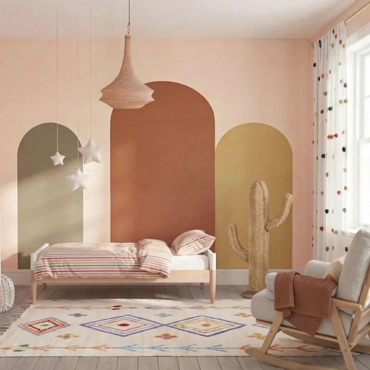 Gaia Baby Eos Nursery Cot Bed - Powder Blush/White