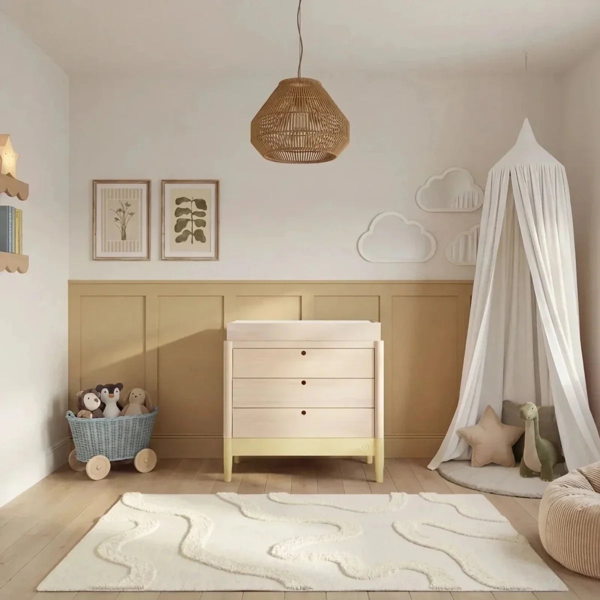 Gaia Baby Eos Dresser - Primrose Yellow/Natural Ash