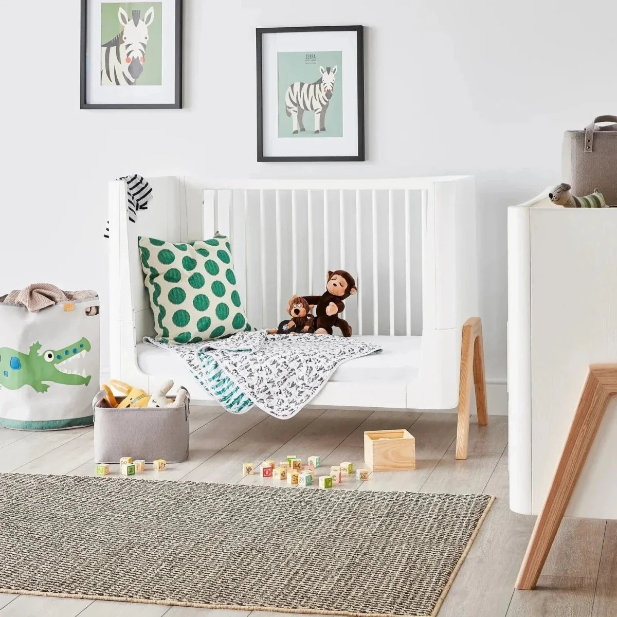 Gaia Baby Hera 2 Piece Room Set - Scandi White/Natural