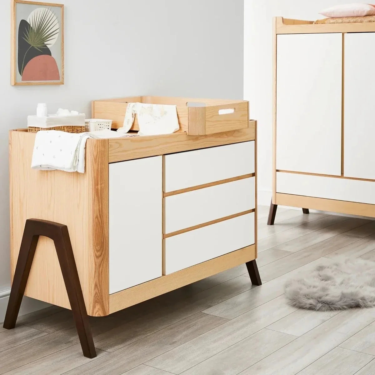 Gaia Baby Hera 2 Piece Room Set - Natural/Walnut