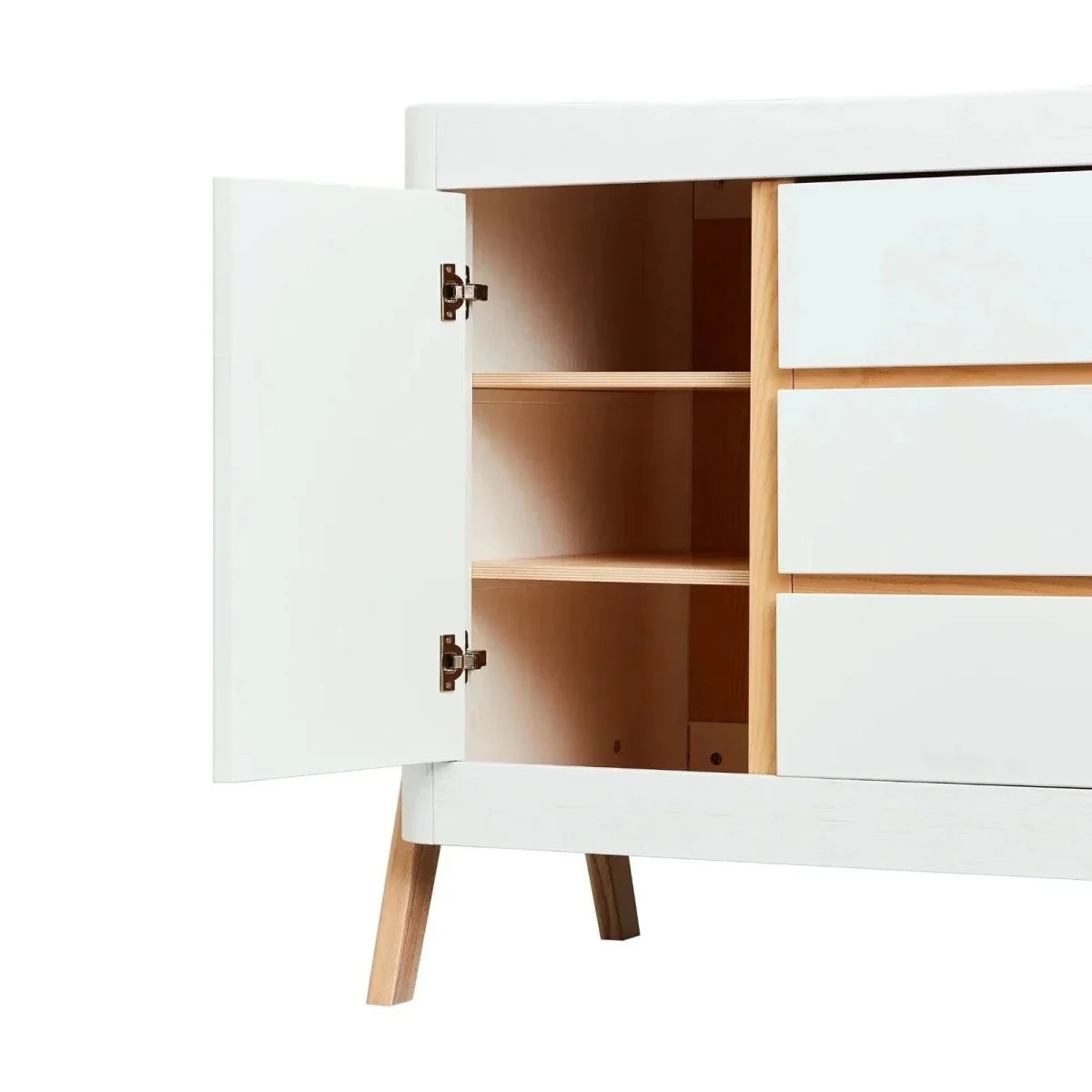 Gaia Baby Hera Dresser - Scandi White/Natural