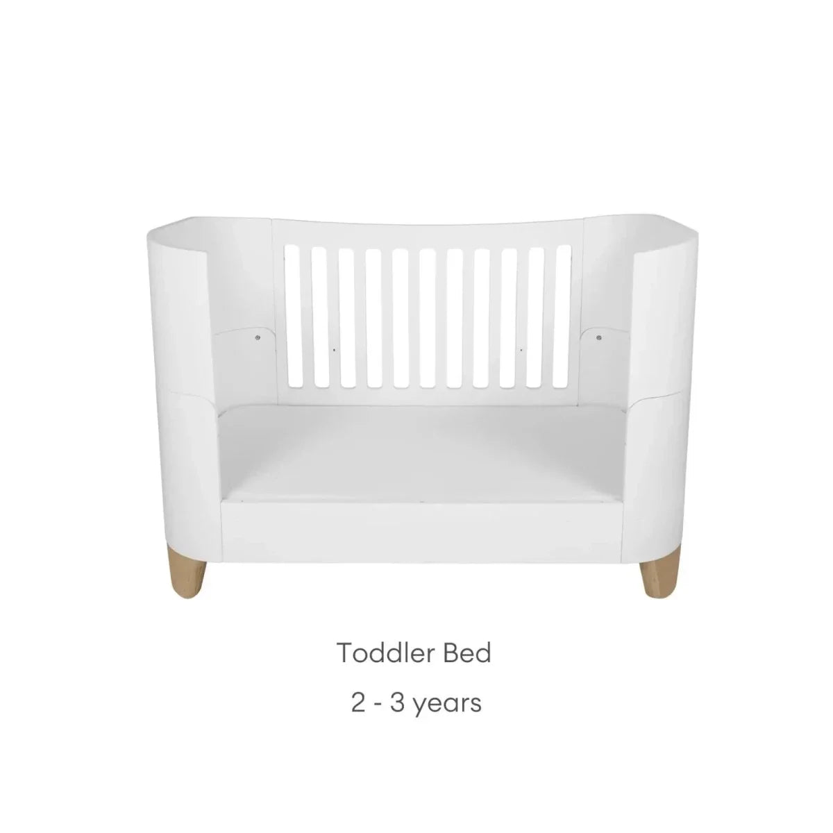 Gaia Baby Serena All-In-One Cot Bed Set - White/Natural