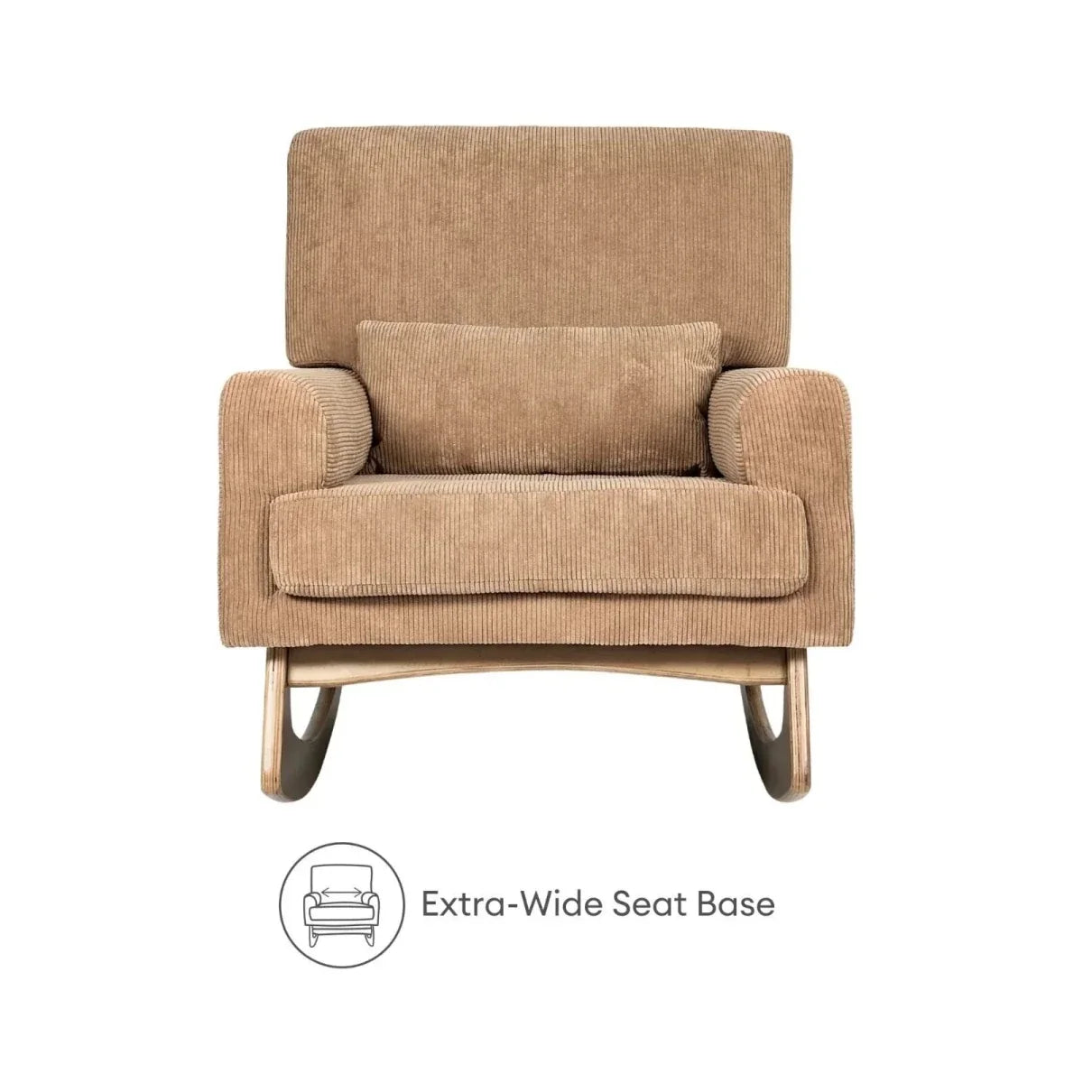 Gaia Baby Serena Nursing Chair and Footstool Set - Caramel Corduroy