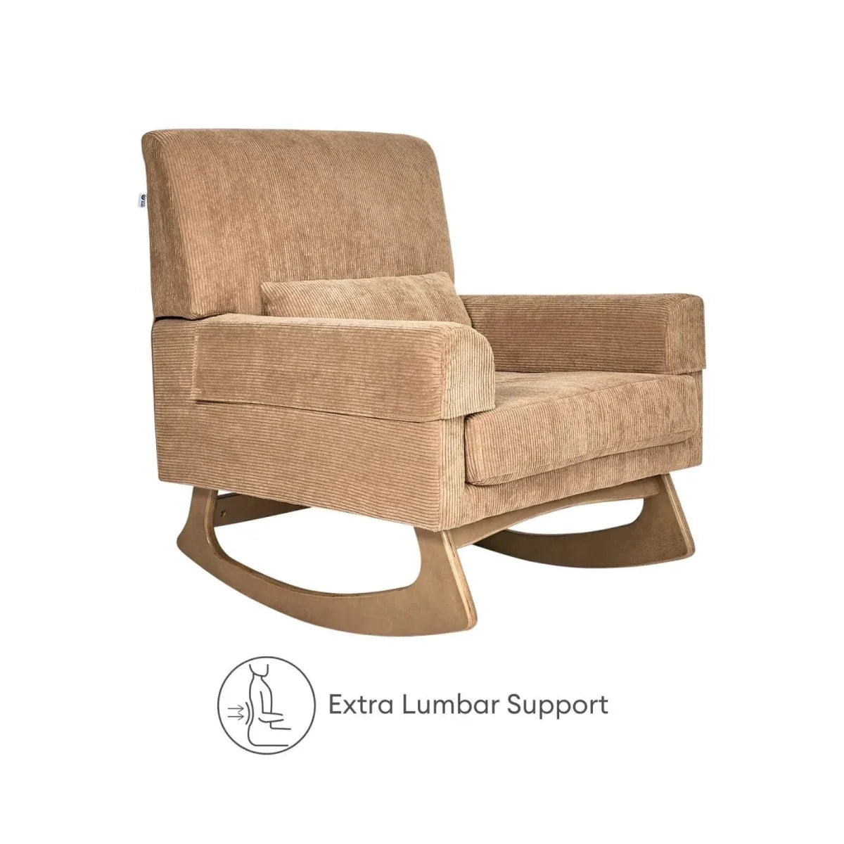 Gaia Baby Serena Nursing Chair and Footstool Set - Caramel Corduroy