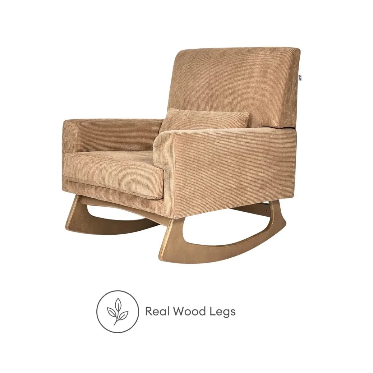Gaia Baby Serena Nursing Chair and Footstool Set - Caramel Corduroy