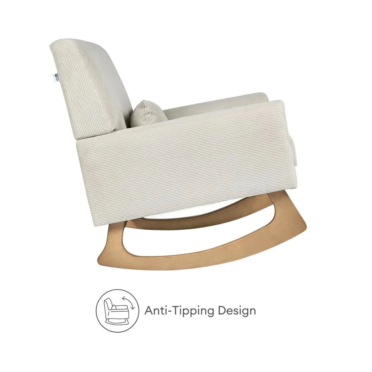 Gaia Baby Serena Nursing Chair and Footstool Set - Ecru Corduroy