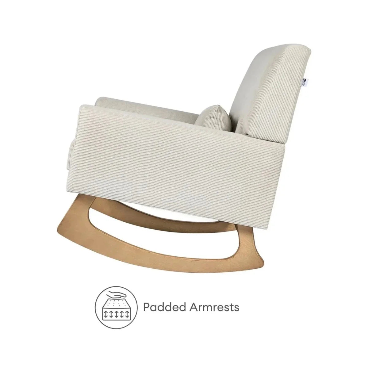 Gaia Baby Serena Nursing Chair and Footstool Set - Ecru Corduroy