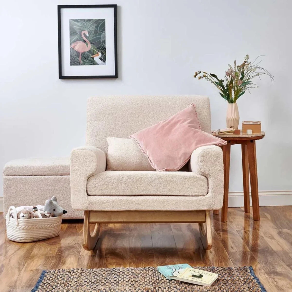 Gaia Baby Serena Rocking & Nursing Chair - Biscuit Boucle