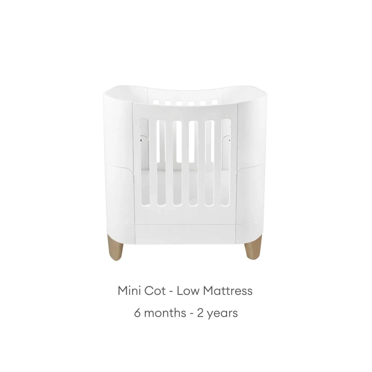 Gaia Baby Serena Mini Cot and Cot Bed Set - White/Natural