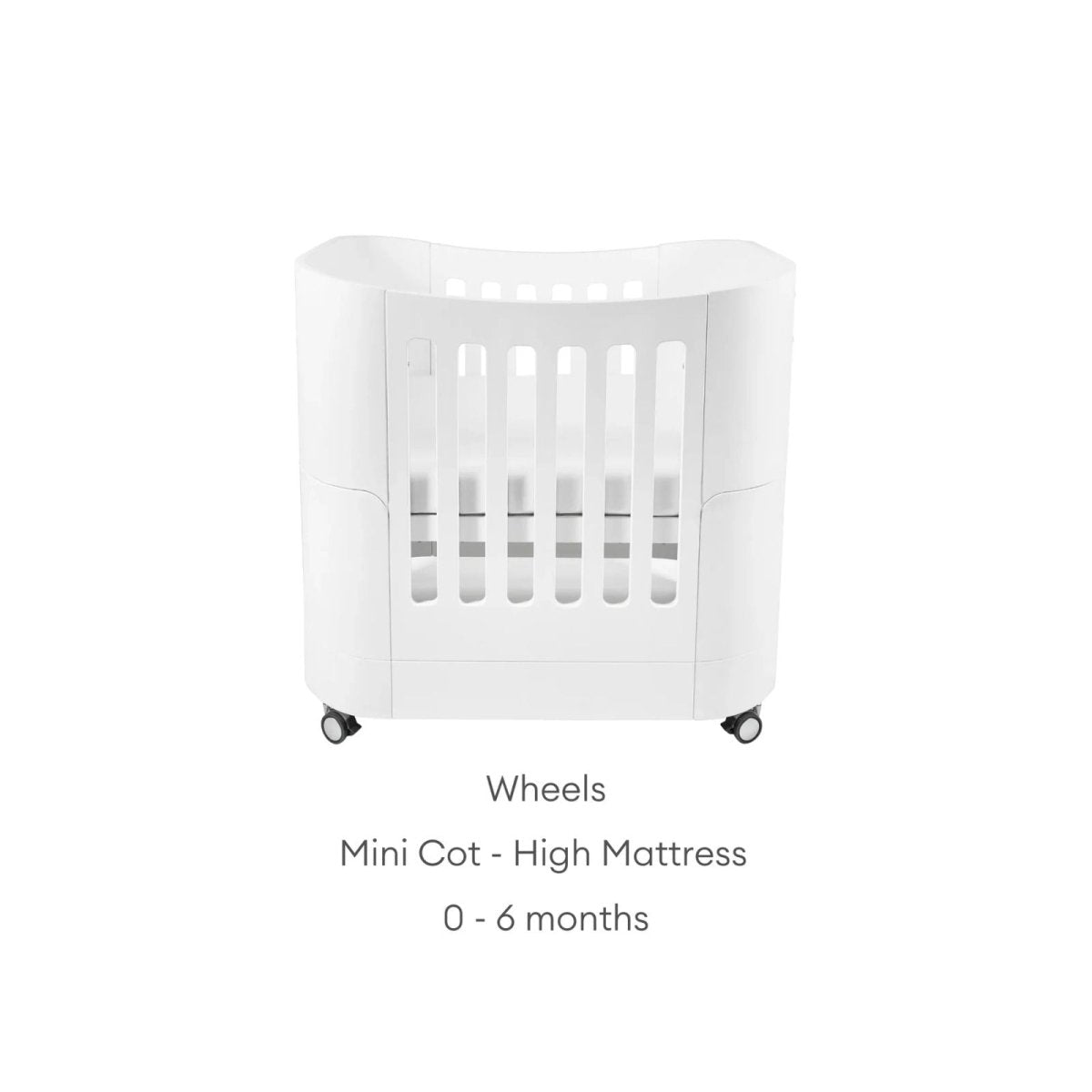 Gaia Baby Serena Mini Cot and Cot Bed Set - White/Natural