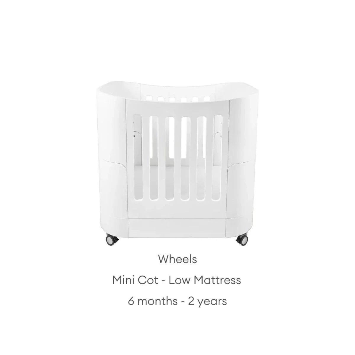 Gaia Baby Serena Mini Cot Bed - White/Natural