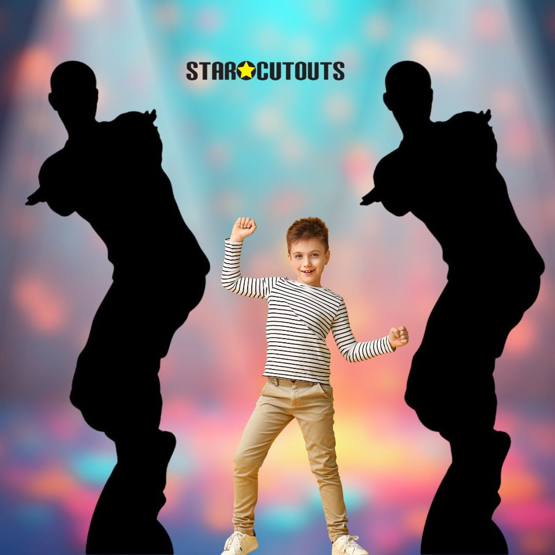SC1437 Dancing Gamer Silhouette (Double) Cardboard Cut Out Height 172cm