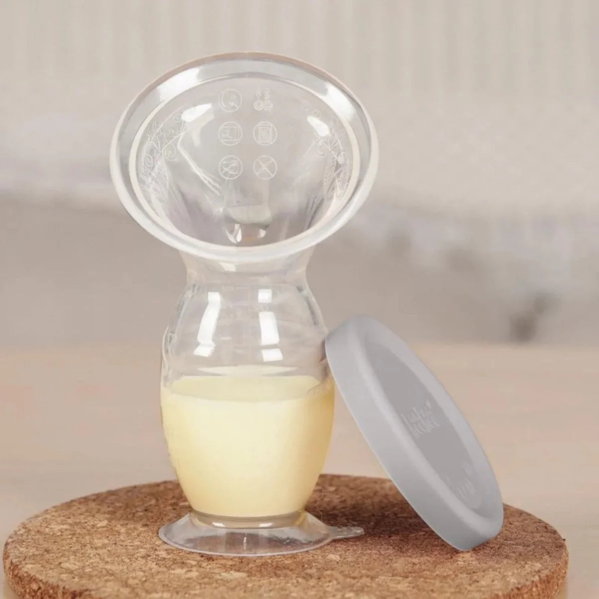 Haakaa Gen. 2 Silicone Breast Pump & Cap Set 100ml - Grey