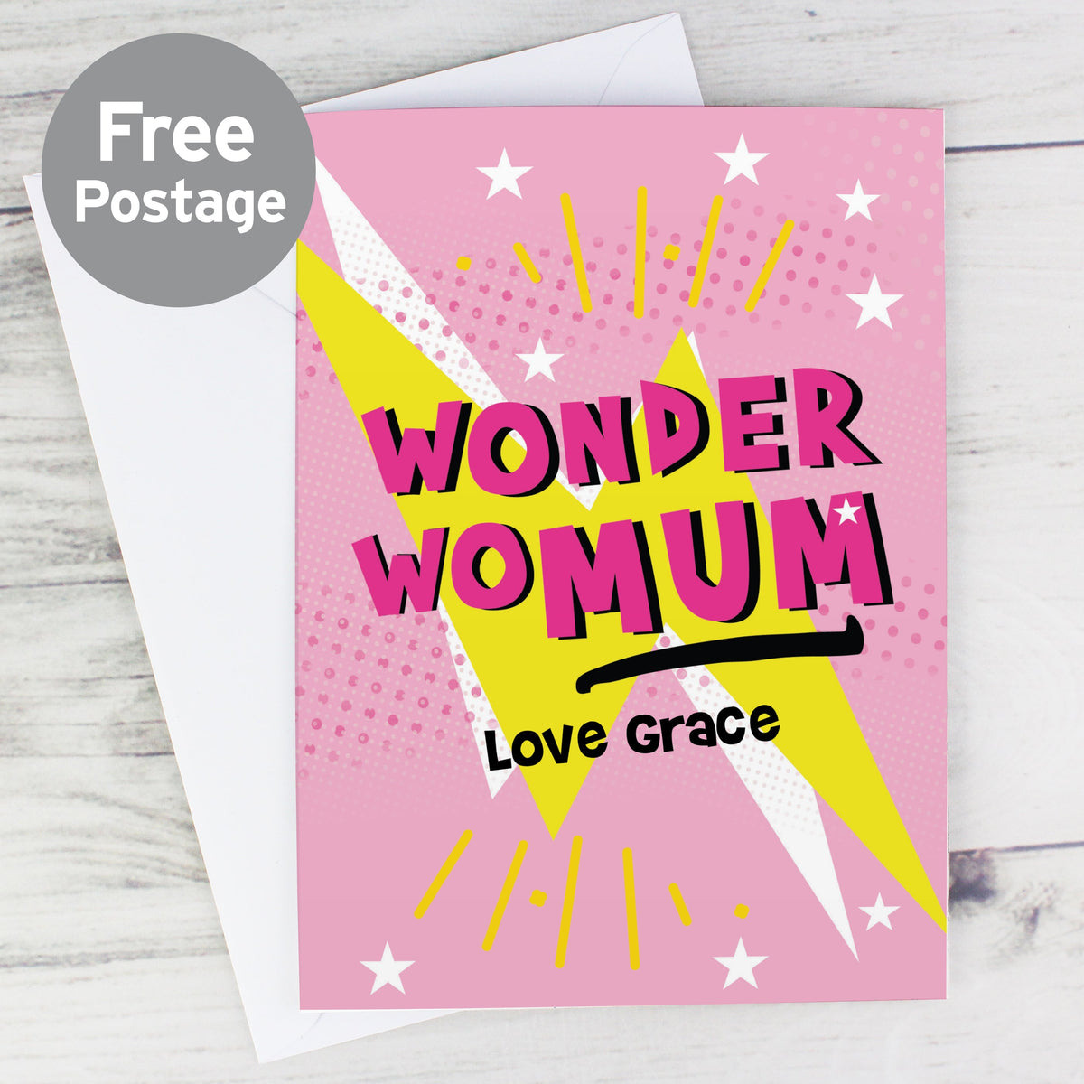Personalised Wonder Womum Card