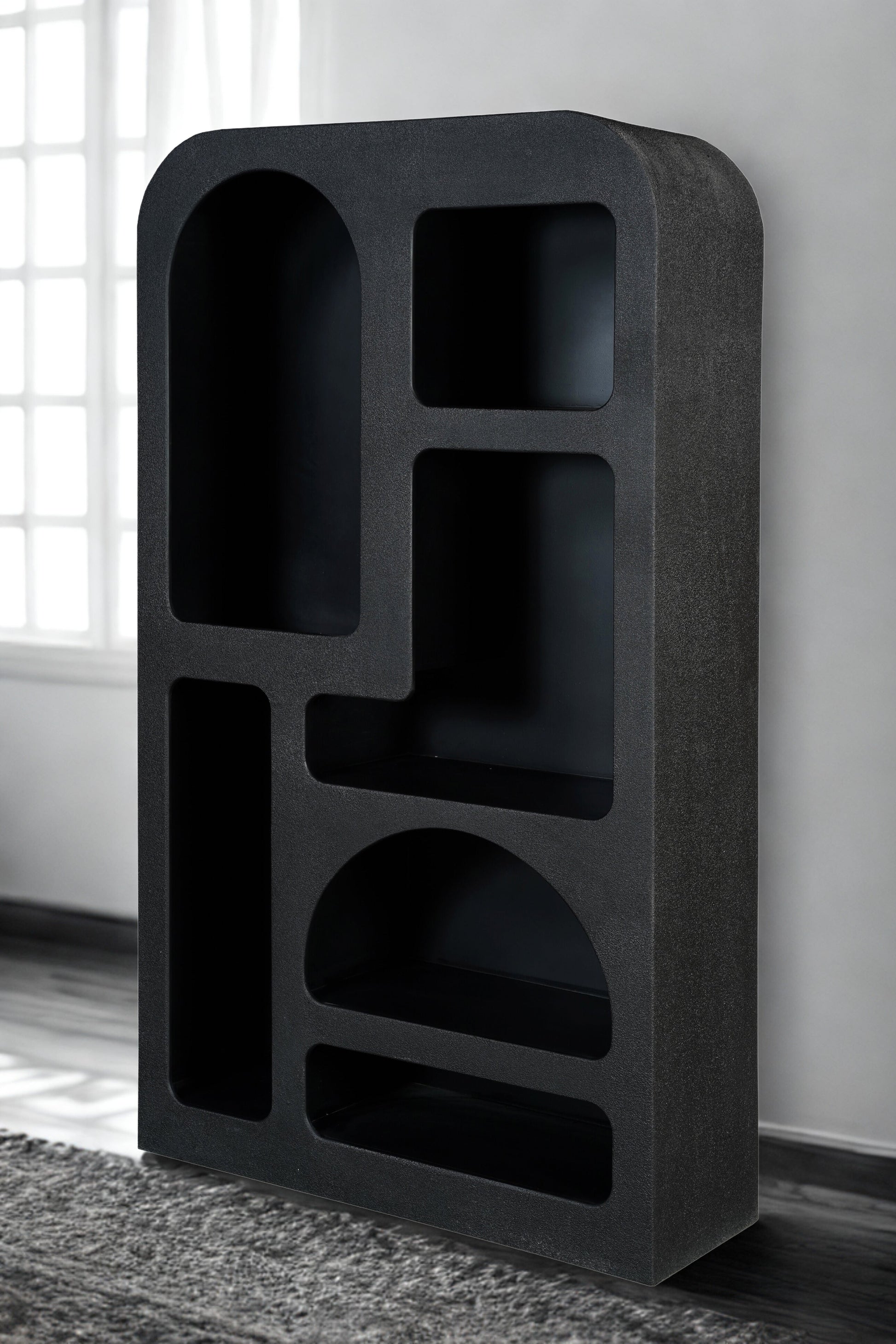 Bookcase Large Otis Geometric Black