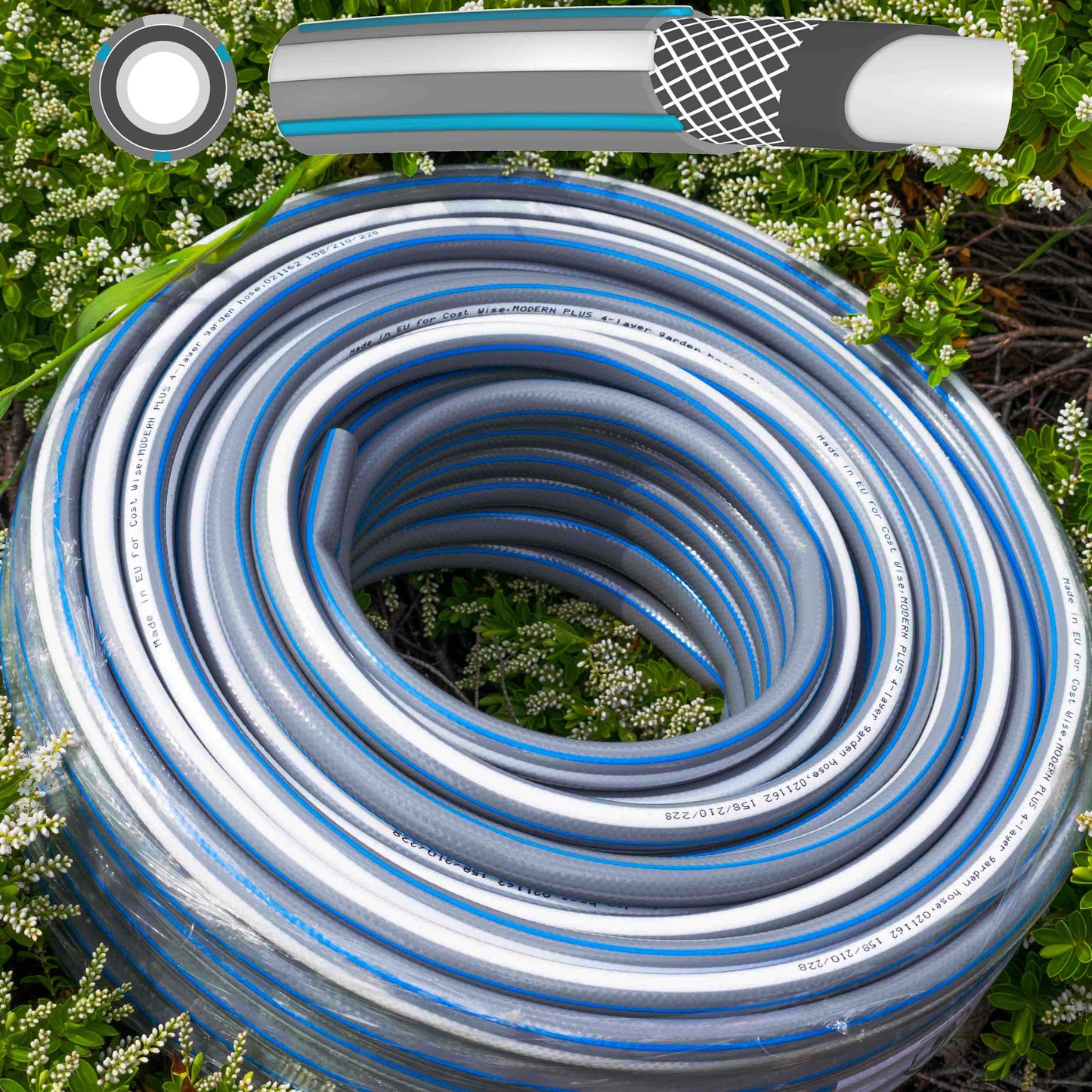 Garden Hose Modern Plus 4-Layer 1/2in Pipe Multi Function Sprayer Lawn Sprinkler
