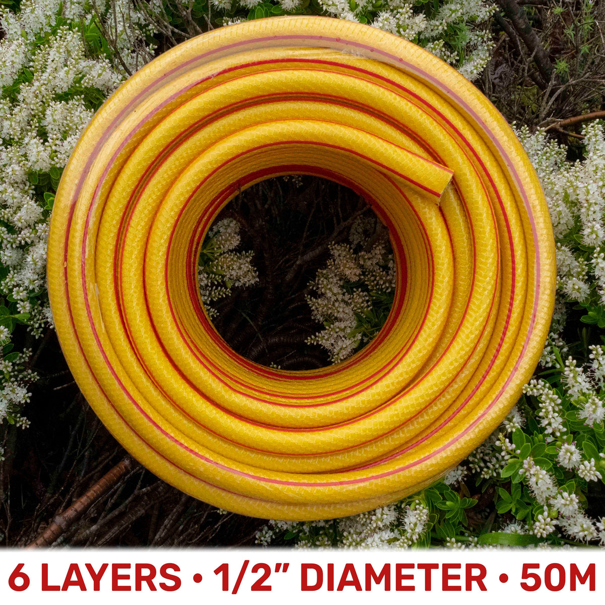 Premium Garden Hose Set Yellow Multi Function Sprayer DIY Workshop Accessory