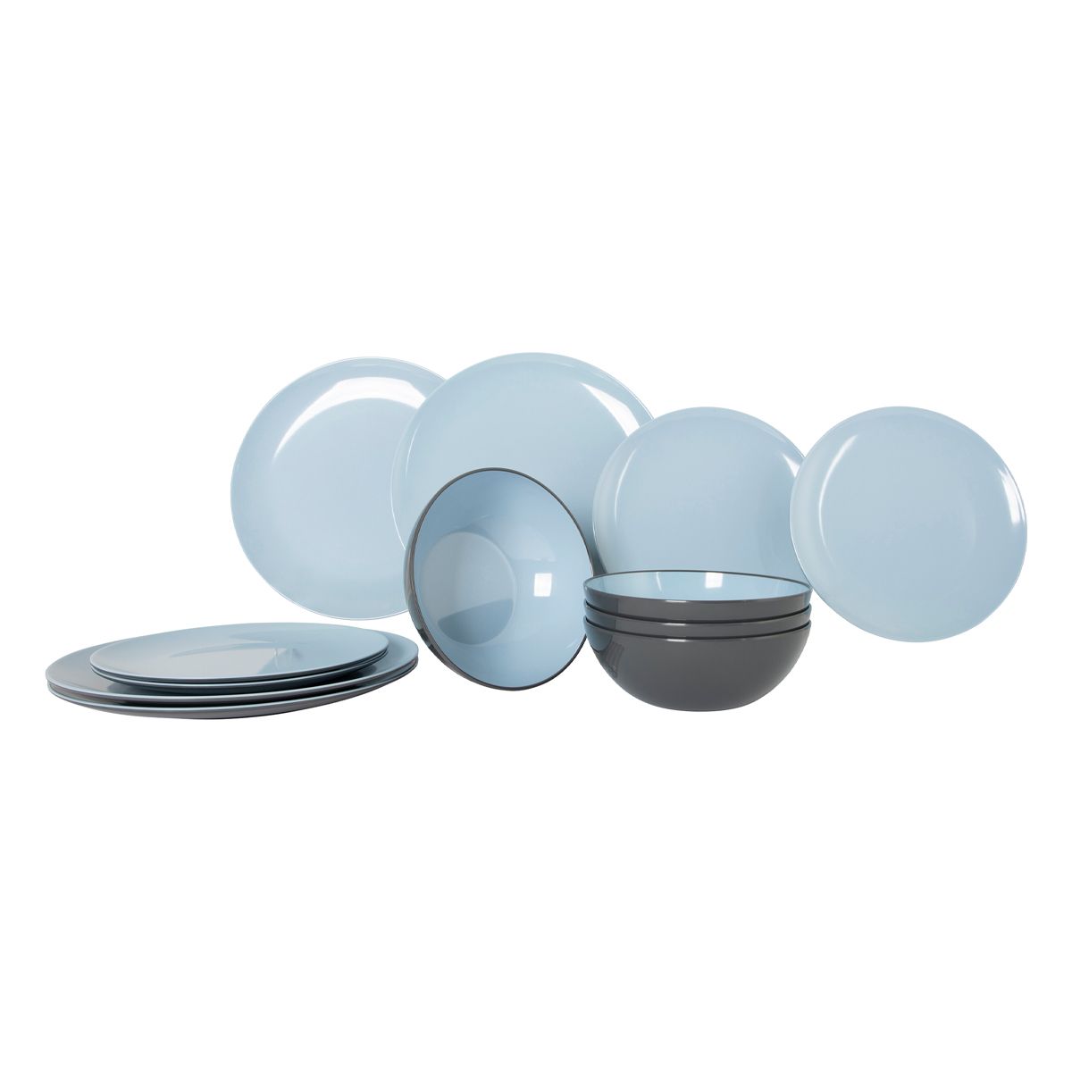 Gimex Vivid Line Tableware Blue (12 Pieces)