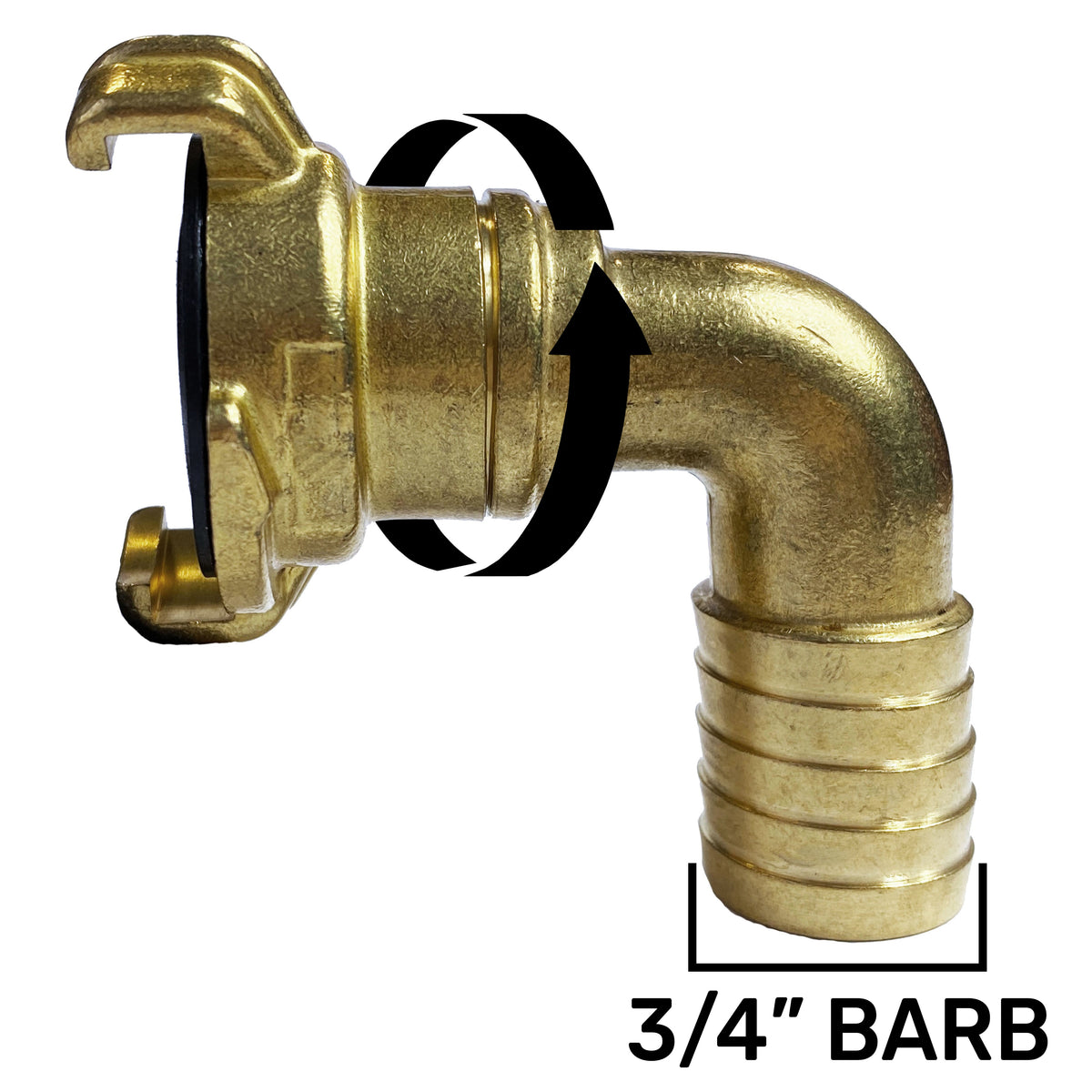 IBC 2 S60X6 Cap with Geka Type Fittings 19mm Barb Swivel Elbow Hose Pipe Fitting