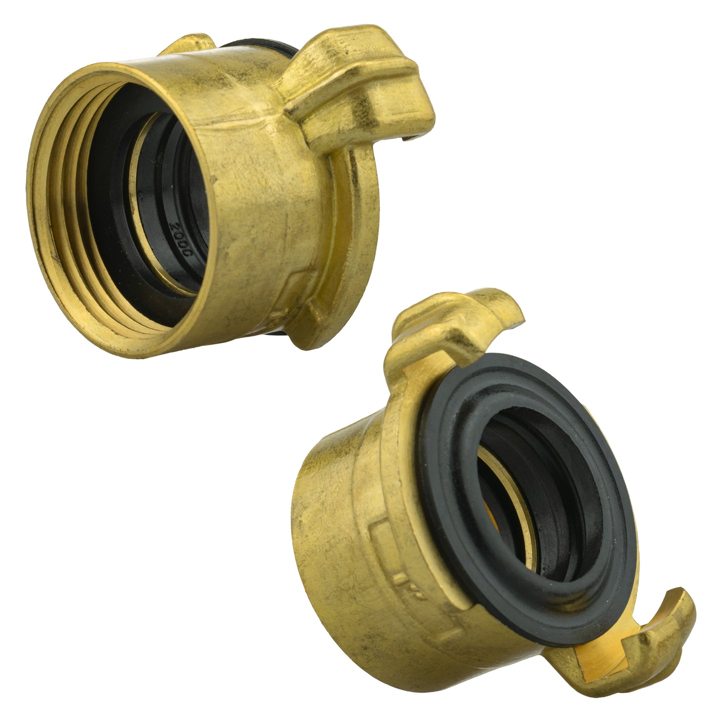 Wall Flange Kit 25mm MDPE + Brass Bib Tap with Geka Claw Outlet Water Connector