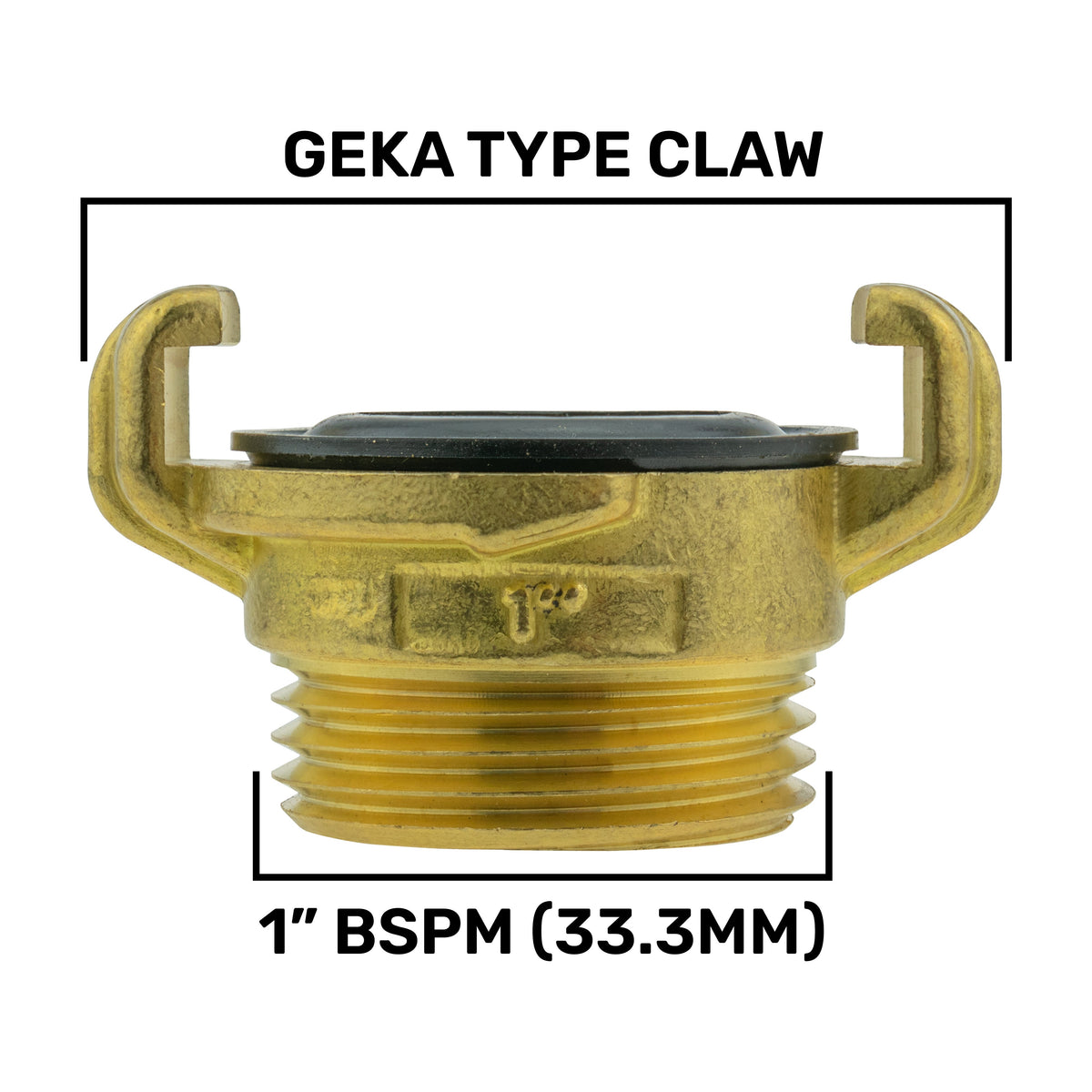 IBC 2” S60X6 Cap with Geka Type Fittings 25mm Barb