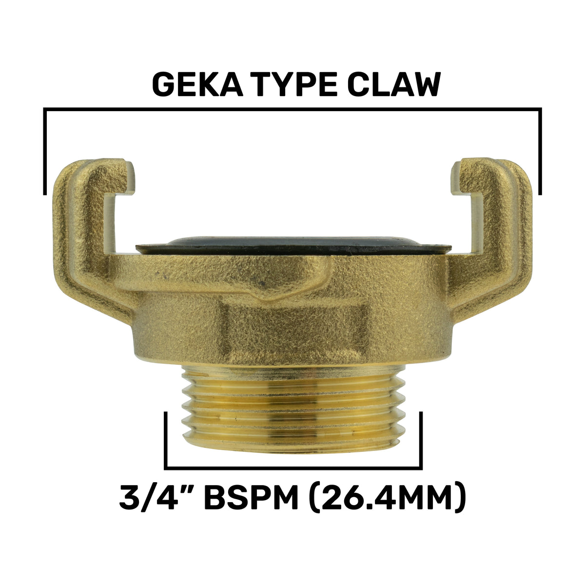 IBC 2” S60X6 Cap with Large Plastic Valve and Geka Type Fitting
