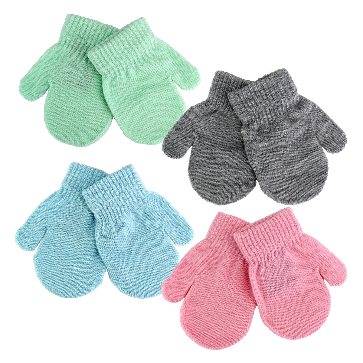 4 Pack Cute Baby Mittens for Winter | Baby Boys & Girls Gloves