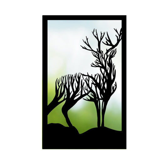 Turning Stag Garden Mirror