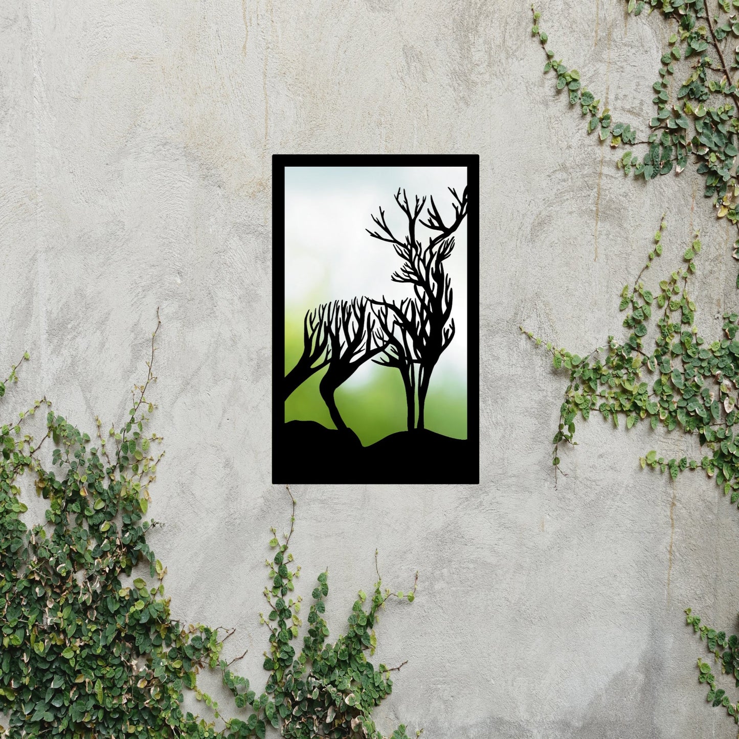 Turning Stag Garden Mirror