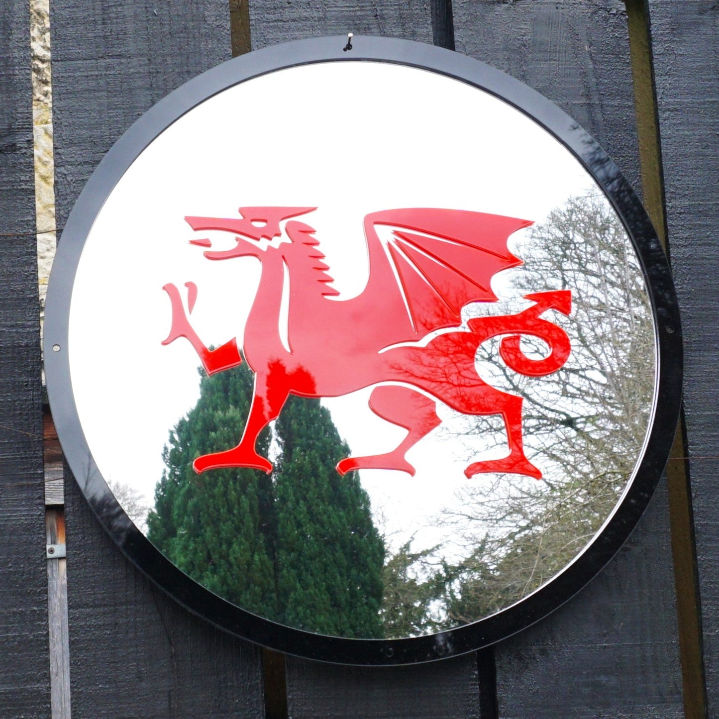 Welsh Dragon Garden Mirror