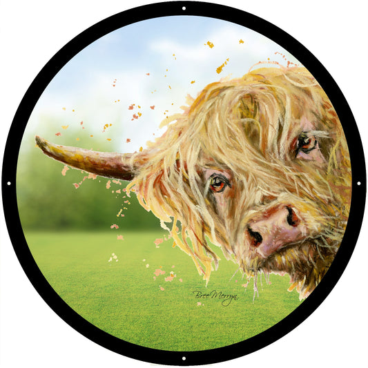 Highland Cow Garden Mirror