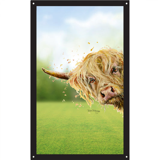 Highland Cow Garden Mirror