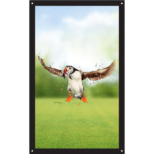 Flying Puffin Garden Mirror