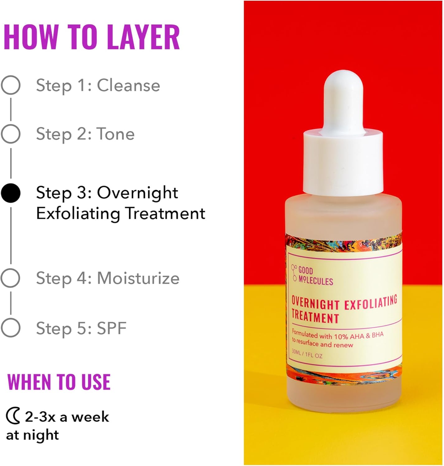 Good Molecules Overnight Exfoliating Treatment 30ml