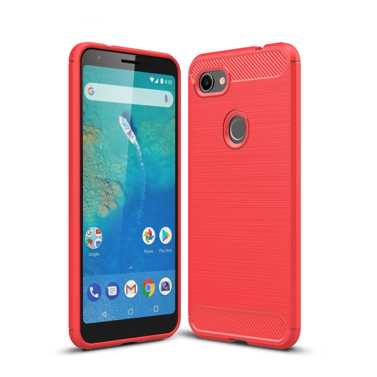 Brushed Texture Carbon Fiber Shockproof TPU Case for Google Pixel 3XL Lite, For Google Pixel 3XL Lite