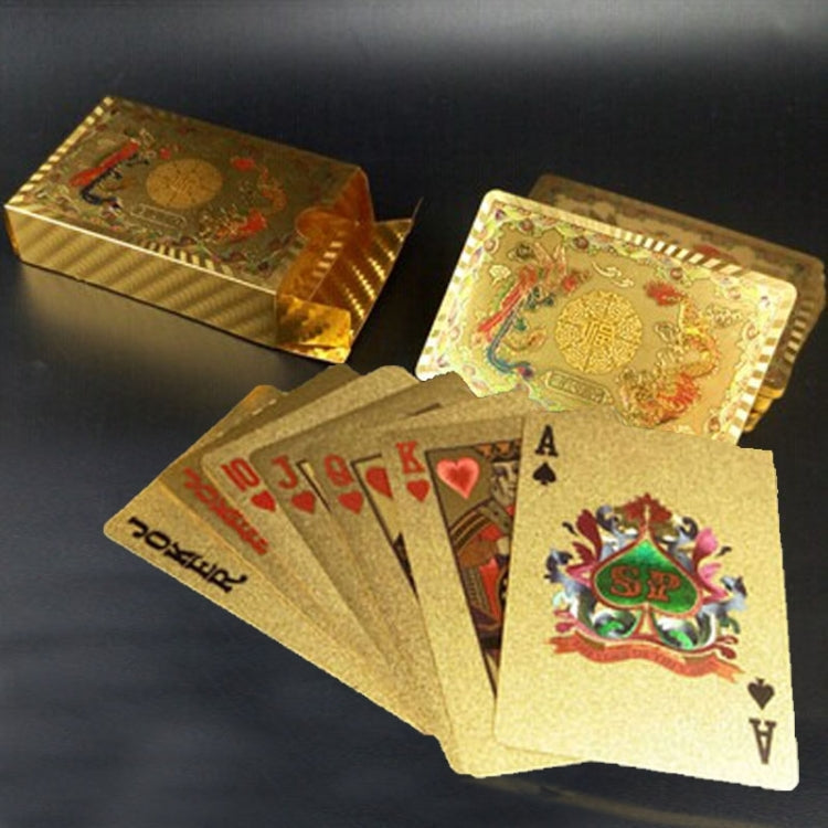 Creative Frosted  Back Texture Plastic From Vegas to Macau Playing Cards Texas Poker Novelty Collection Gift, Mosaic Gold Dollar Paper Box, Mosaic Gold New Dollar Paper Box, Golden Dragon and Phoenix Paper Box                                           ...