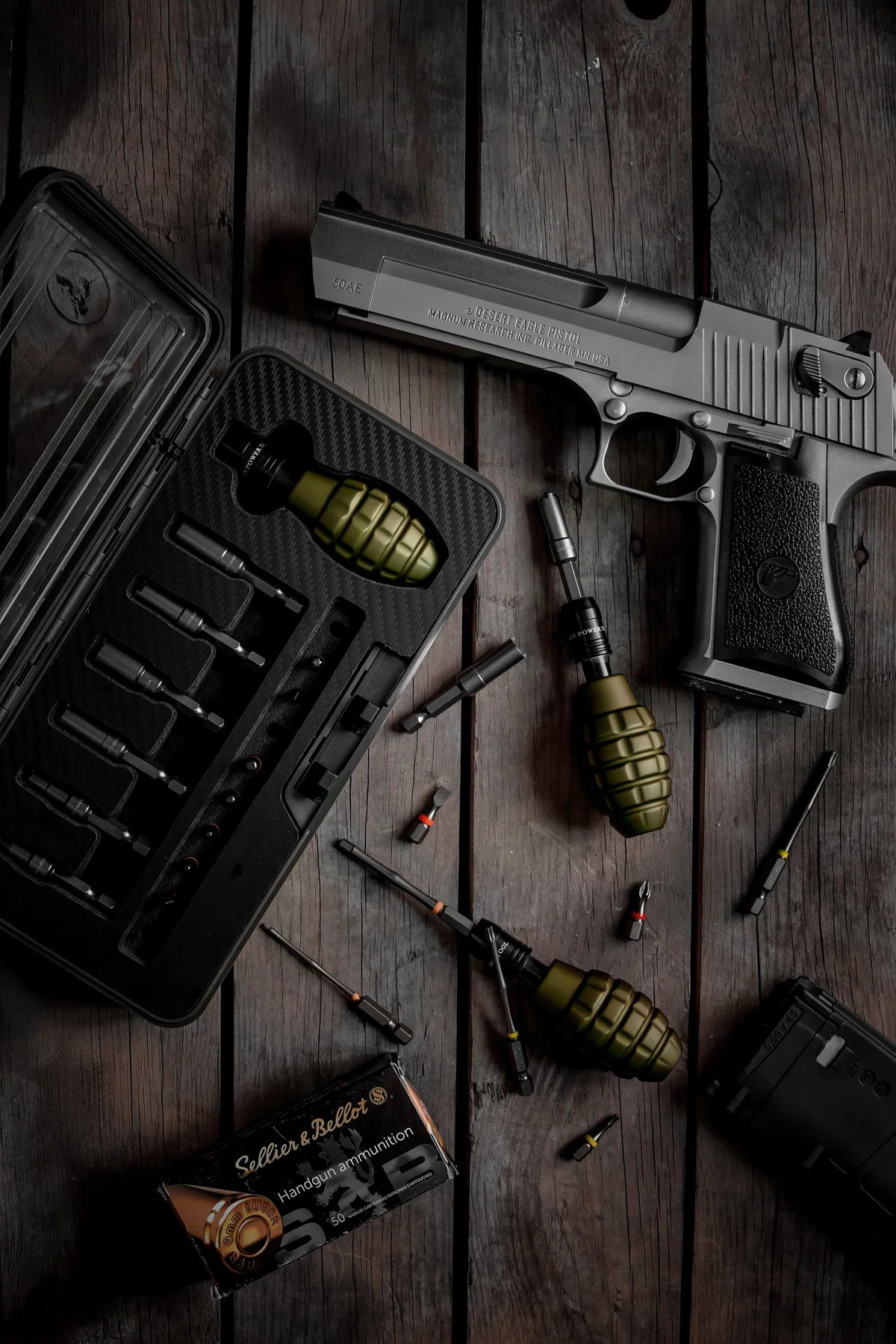 GPT 17-Piece Grenade-Style Airsoft Valve Tool Kit