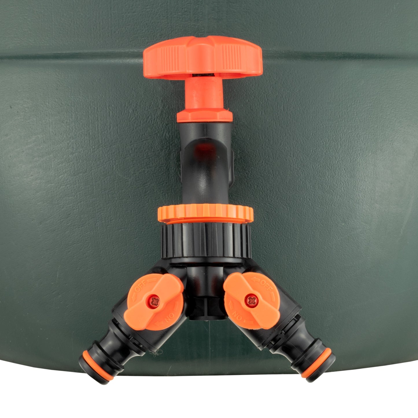 Water Butts Kit 3/4in PP Black Tap and Tap Splitter Garden Hose Pipe Tap Adapter