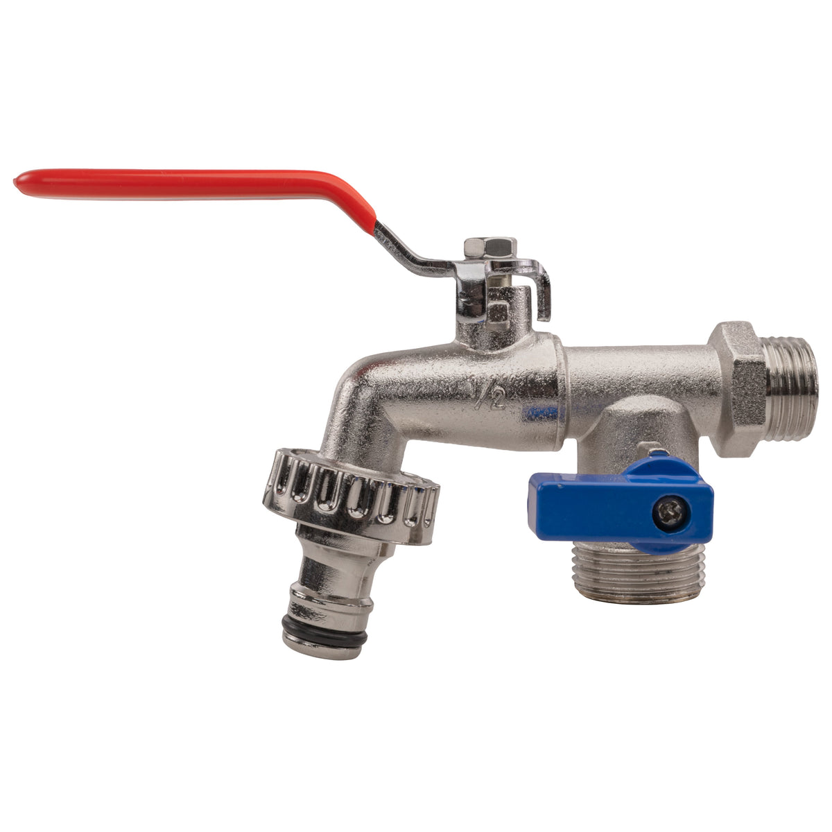 IBC 2” S60X6 - 1/2" BSPF Extender Adaptor with ½” BSP Double Lever Tap
