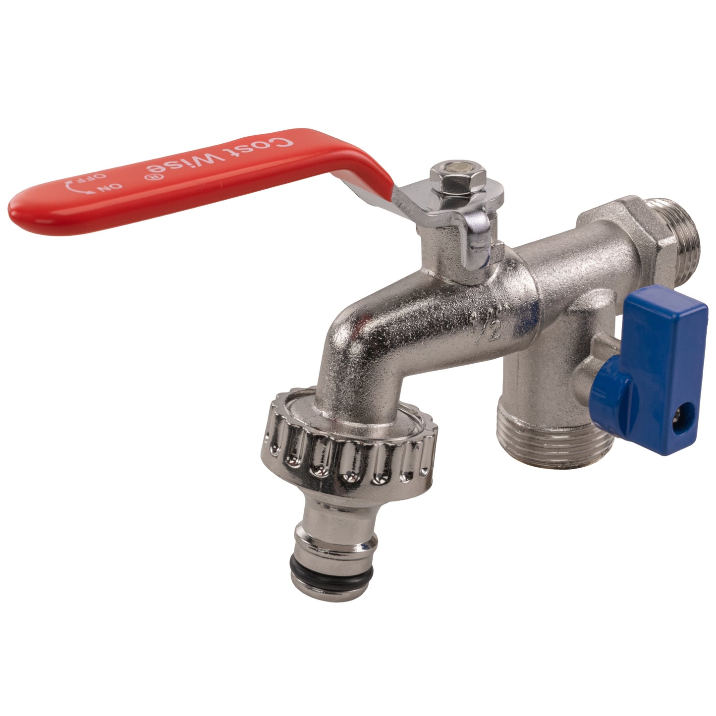 15mm Brass Wall Flange Kit with Double Lever Quick Connect Tap