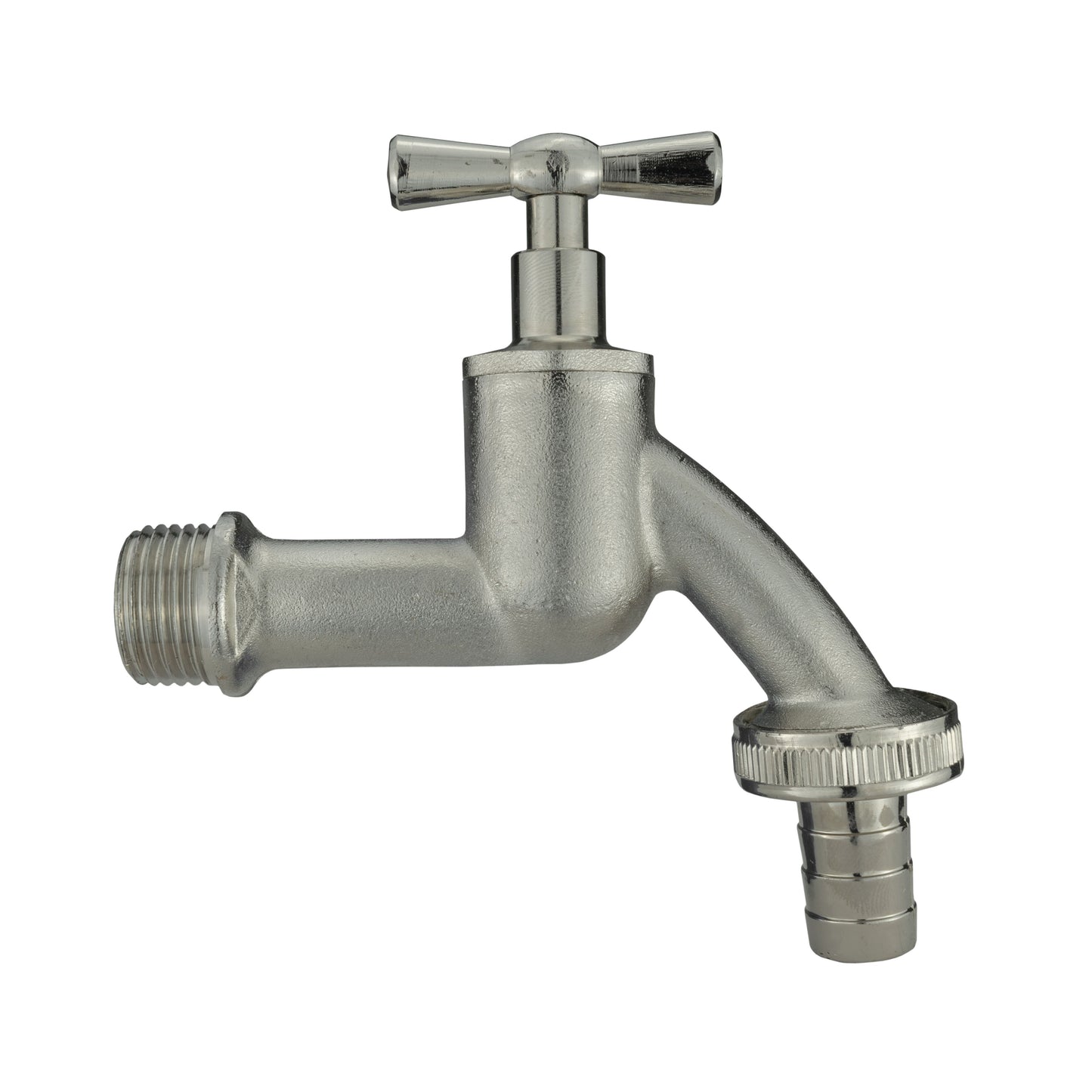 Wall Flange Kit 20mm MDPE + Bib Nickle Tap 1/2in Barb Tap Adapter Barb Connector
