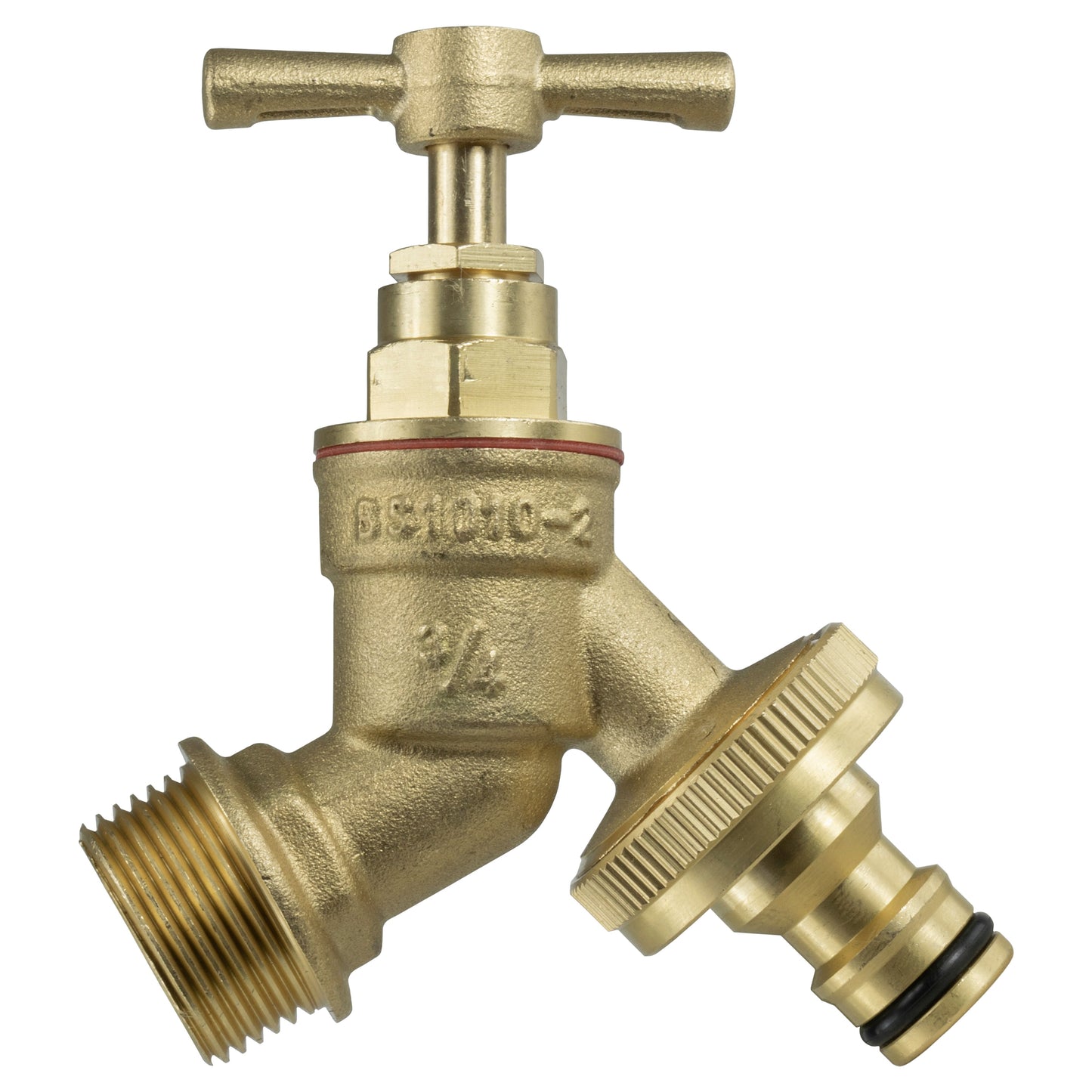 IBC 2 S60X6 Cap with Brass Bib Quick Connect Tap 3/4 BSP for Brass Water Fitting