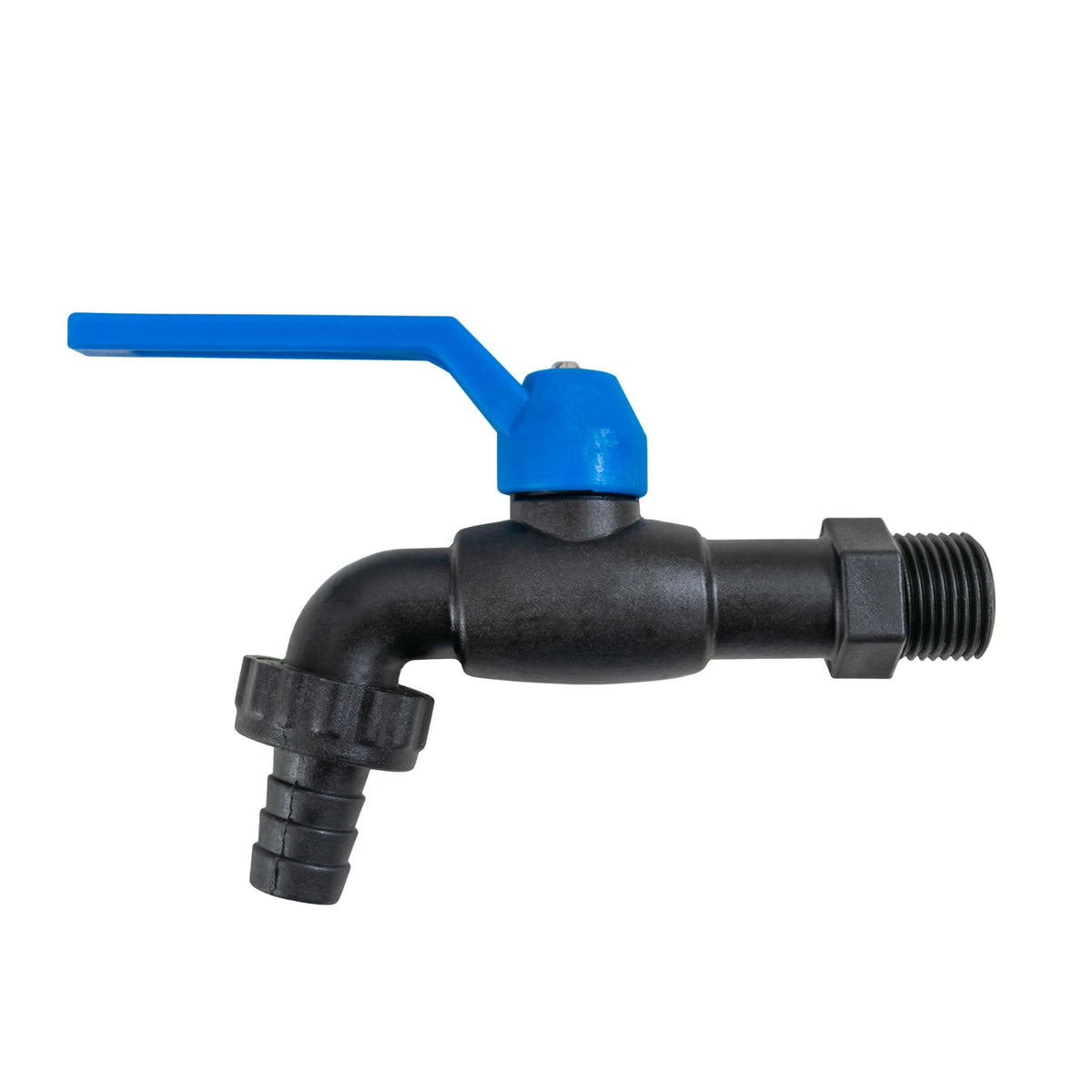 Wall Flange Kit 20mm MDPE with Nylon ½” Barb Tap and Quick Connect Outlet